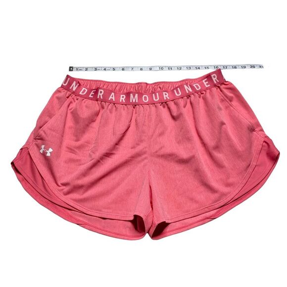 Under Armour Pink Lemonade Running Athletic Shorts Sz XXL - Picture 3 of 12